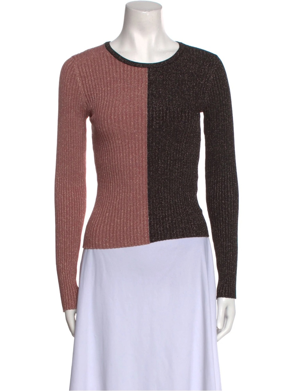 Intermix sparkle sweater in black and pink